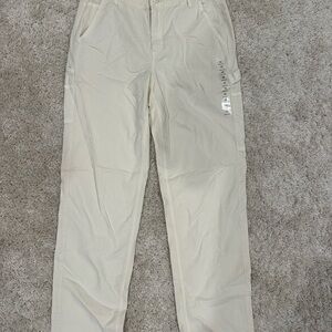 American Eagle Outfitters Cream Cargo Pants Relaxed Fit